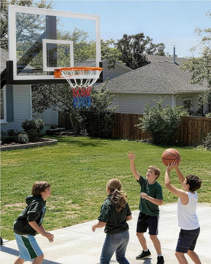 VEVOR Basketball Hoop, 44 54 Inchs PC Backboard Wall Mounted, Basketball Portable Hoop & Goal, Indoor & Outdoor with Hand-Crank Adjustment, Classic Basketball Court, Teens, Adults, Schools, Parks