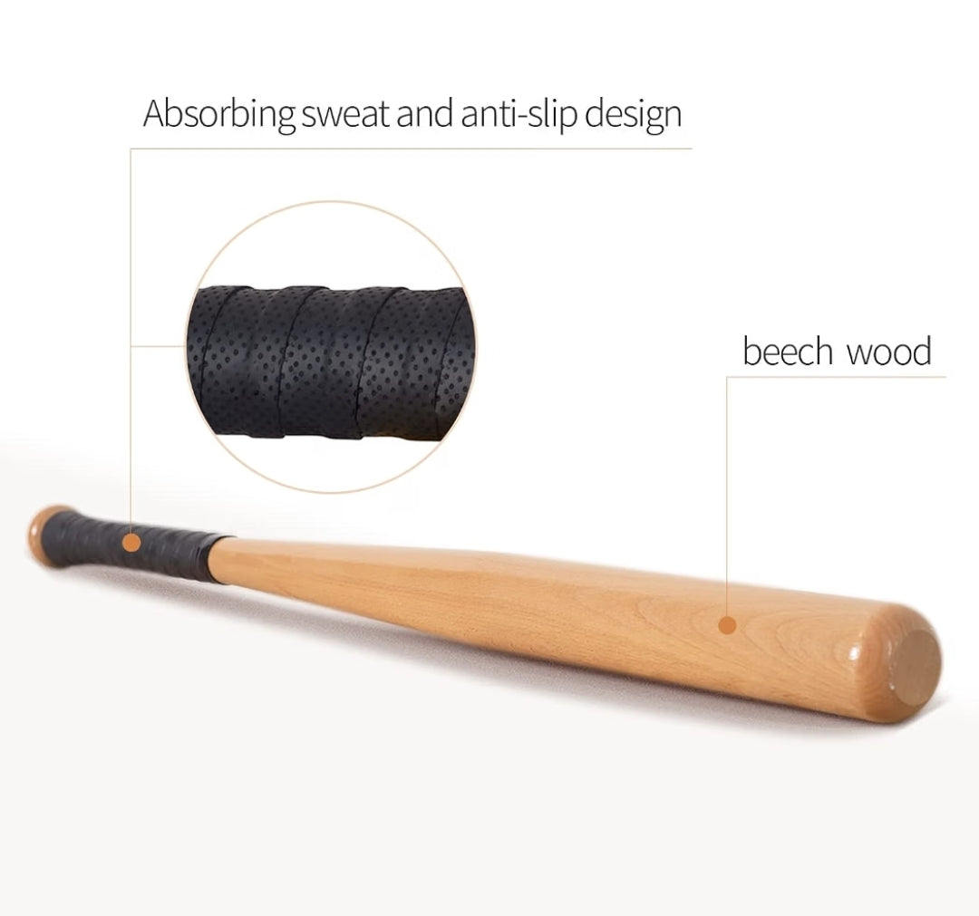 Premium Wooden Baseball Bat – Heavy-Duty Classic Training & Display Bat