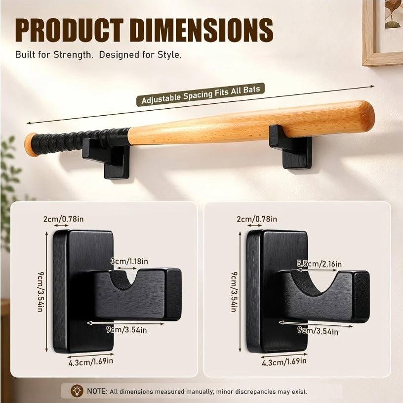 Premium Wall Mount Gun Rack – Horizontal Handgun & Pistol Storage Display Stand (2-Pack)
