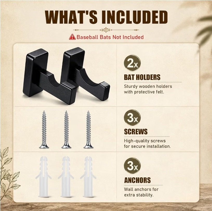 Premium Wall Mount Gun Rack – Horizontal Handgun & Pistol Storage Display Stand (2-Pack)
