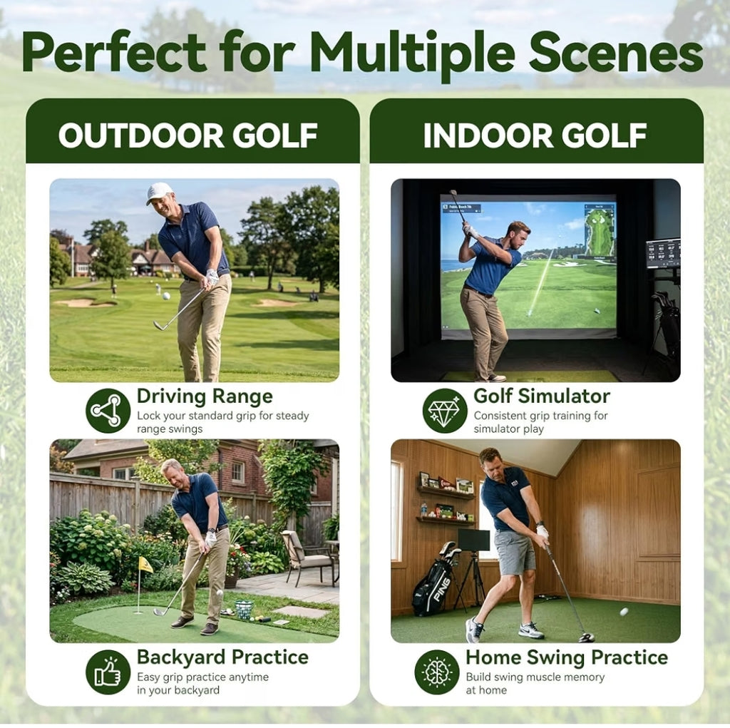 Golf Grip Trainer - Ergonomic Swing Training Aid for Correct Hand Positioning & Muscle Memory