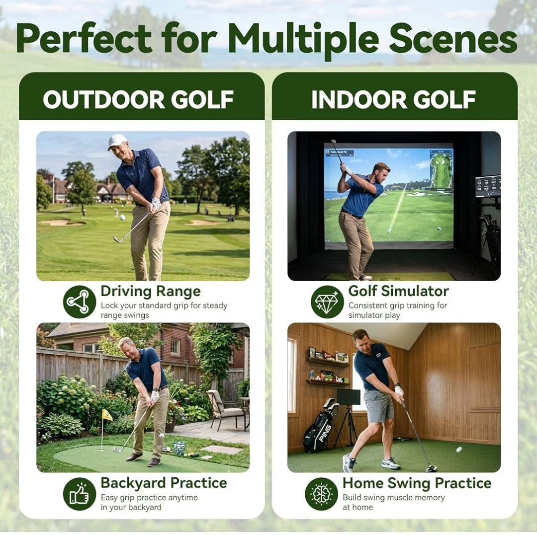 Golf Grip Trainer - Ergonomic Swing Training Aid for Correct Hand Positioning & Muscle Memory